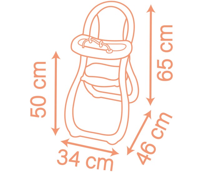 Scaun de masa pentru papusa Smoby Baby Nurse Highchair Scaun de masa pentru papusa Smoby Baby Nurse Highchair