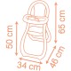 Scaun de masa pentru papusa Smoby Baby Nurse Highchair Scaun de masa pentru papusa Smoby Baby Nurse Highchair