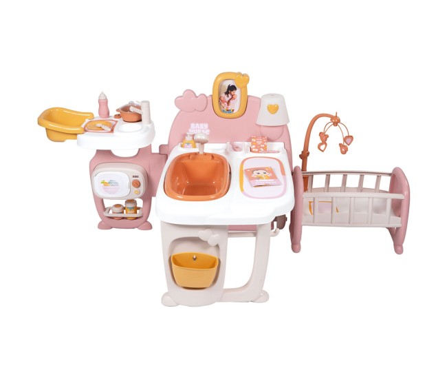 Centru de ingrijire pentru papusi Smoby Baby Nurse Large Doll`s Play Center cu 18 accesorii Centru de ingrijire pentru papusi Smoby Baby Nurse Large Doll`s Play Center cu 18 accesorii