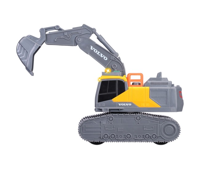 Excavator Dickie Toys Volvo Tracked Excavator 23 cm cu lumini si sunete Excavator Dickie Toys Volvo Tracked Excavator 23 cm cu lumini si sunete