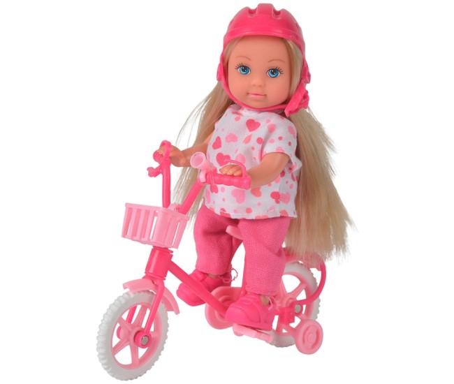 Papusa Simba Evi Love My First Bike 12 cm inimioare Papusa Simba Evi Love My First Bike 12 cm inimioare