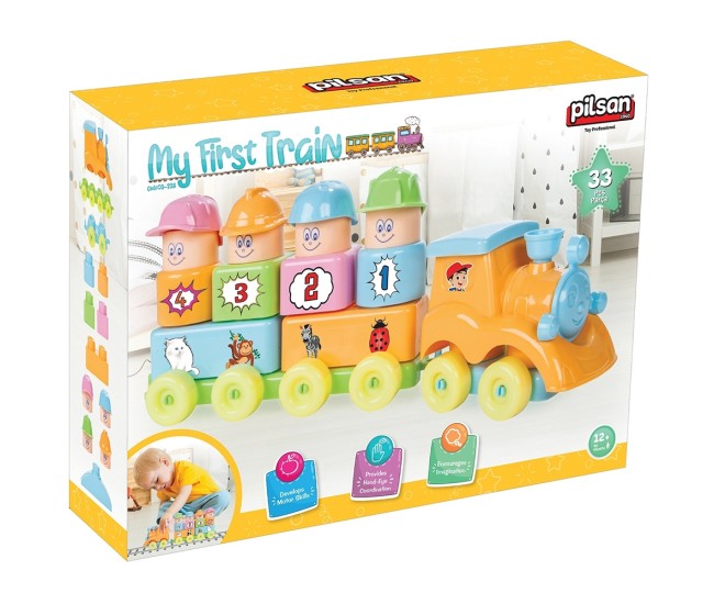 Set constructie Pilsan My First Train 33 piese Set constructie Pilsan My First Train 33 piese