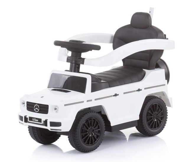 Masinuta de impins Chipolino Mercedes G350 white cu maner si copertina