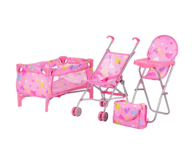 Set jucarii pentru papusi Chipolino Trixy 3 in 1 hearts