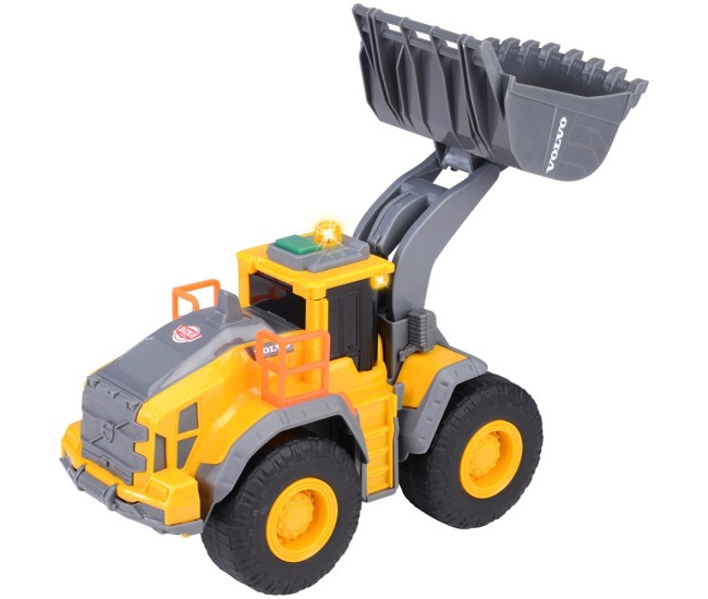 Buldozer Dickie Toys Volvo Wheel Loader 23 cm cu lumini si sunete Buldozer Dickie Toys Volvo Wheel Loader 23 cm cu lumini si sunete