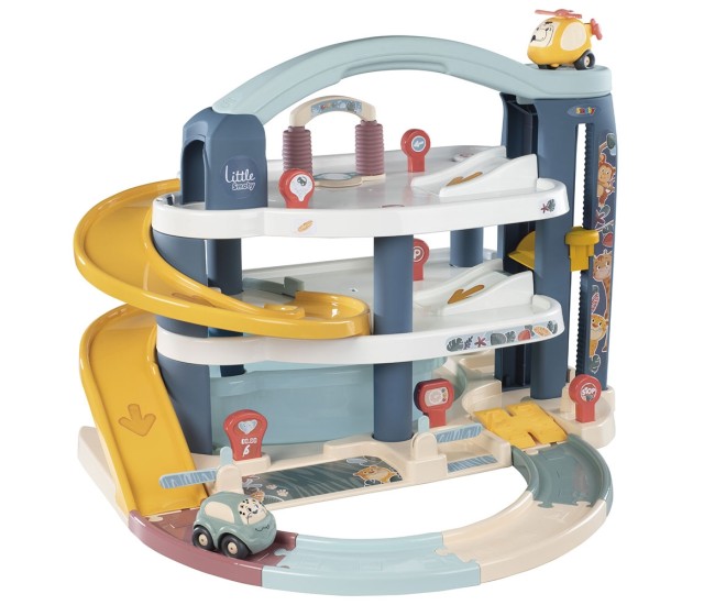 Pista de masini Smoby Big Garage cu masinuta si elicopter Pista de masini Smoby Big Garage cu masinuta si elicopter