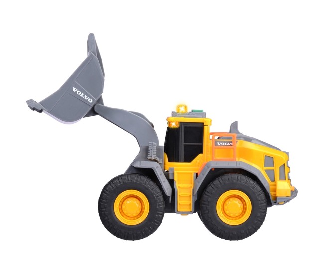 Buldozer Dickie Toys Volvo Wheel Loader 23 cm cu lumini si sunete Buldozer Dickie Toys Volvo Wheel Loader 23 cm cu lumini si sunete