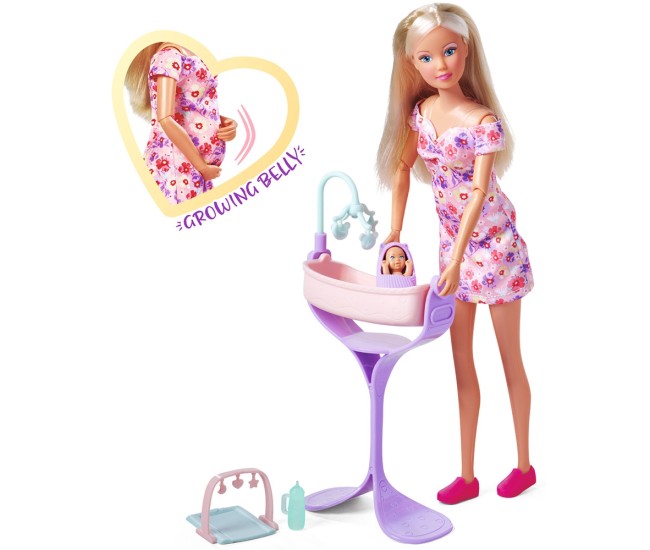 Papusa Simba Steffi Love Hello Baby 29 cm cu accesorii Papusa Simba Steffi Love Hello Baby 29 cm cu accesorii