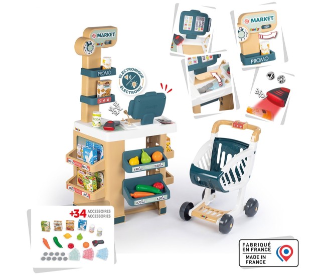Magazin pentru copii Smoby Market cu 34 accesorii Magazin pentru copii Smoby Market cu 34 accesorii