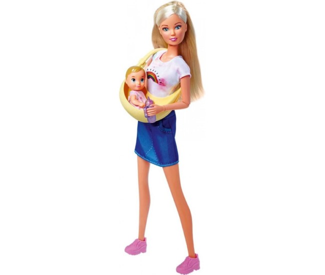 Papusa Simba Steffi Love Baby Bag 29 cm cu accesorii