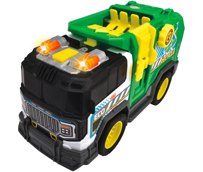 Masina de gunoi Dickie Toys Recycle Truck 30 cm cu lumini si sunete Masina de gunoi Dickie Toys Recycle Truck 30 cm cu lumini si sunete