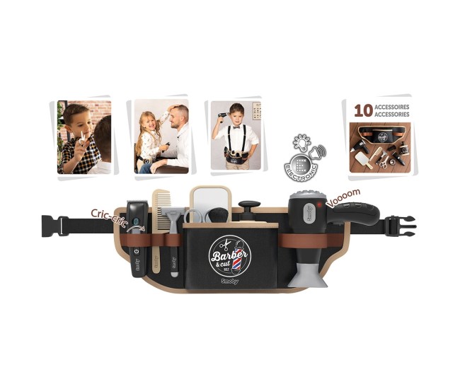 Centura frizer Smoby Barber and Cut negru cu accesorii Centura frizer Smoby Barber and Cut negru cu accesorii