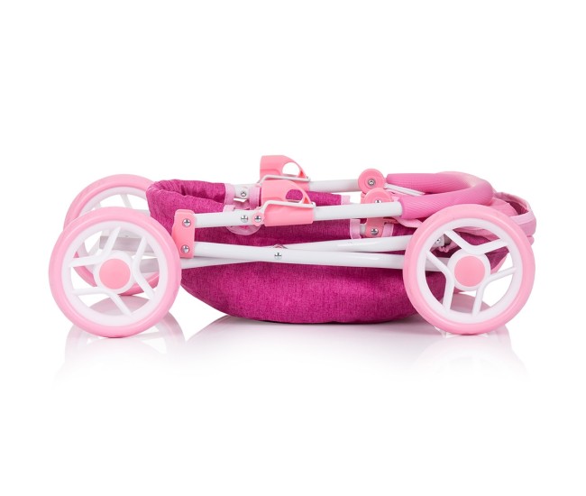 Carucior pentru papusi Chipolino Daisy pink linen Carucior pentru papusi Chipolino Daisy pink linen