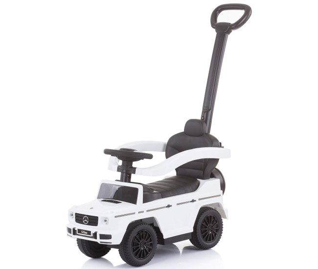 Masinuta de impins Chipolino Mercedes G350 white cu maner si copertina
