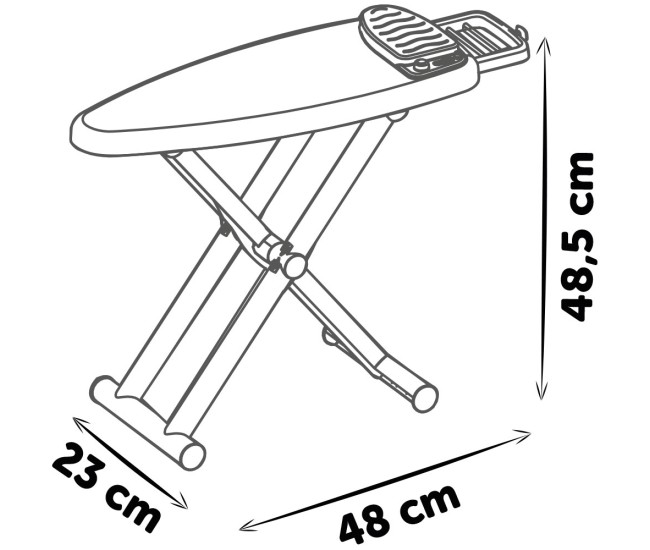 Jucarie Smoby Masa si fier de calcat Tefal Ironing Board + Stream Iron cu 9 accesorii
