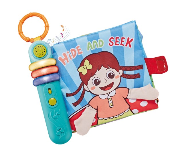 Carte senzoriala pentru copii Chipolino cu lumini si melodii Hide and seek