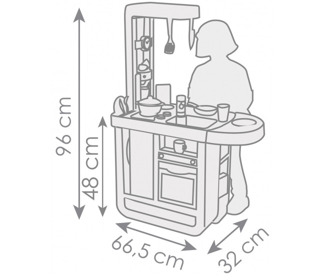 Bucatarie Smoby Cherry Kitchen cu 25 accesorii Bucatarie Smoby Cherry Kitchen cu 25 accesorii