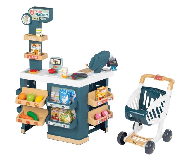 Magazin pentru copii Smoby Super Market cu 42 accesorii Magazin pentru copii Smoby Super Market cu 42 accesorii