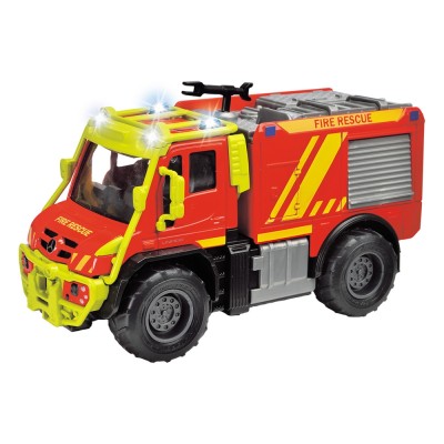 Masina de pompieri Majorette Mercedes Unimog U530 Fire Truck 13 cm cu lumini si sunete Masina de pompieri Majorette Mercedes Unimog U530 Fire Truck 13 cm cu lumini si sunete