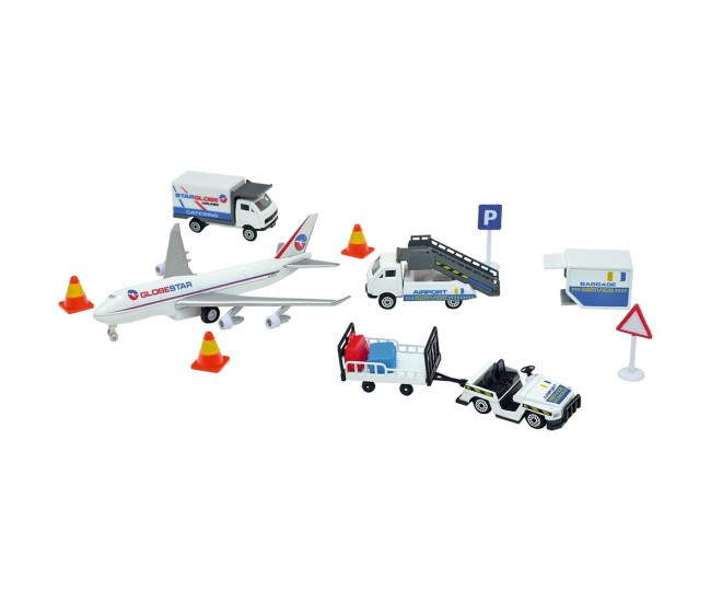 Set de joaca aeroport Dickie Toys Airport Playset cu 13 piese Set de joaca aeroport Dickie Toys Airport Playset cu 13 piese