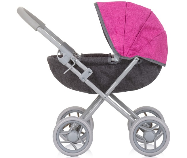 Carucior pentru papusi Chipolino Daisy grey pink linen