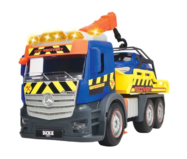 Camion de tractare Dickie Toys Mercedes Recovery cu masinuta
