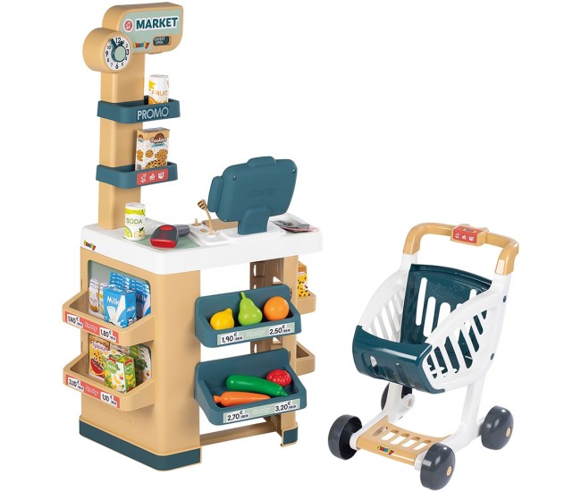 Magazin pentru copii Smoby Market cu 34 accesorii Magazin pentru copii Smoby Market cu 34 accesorii