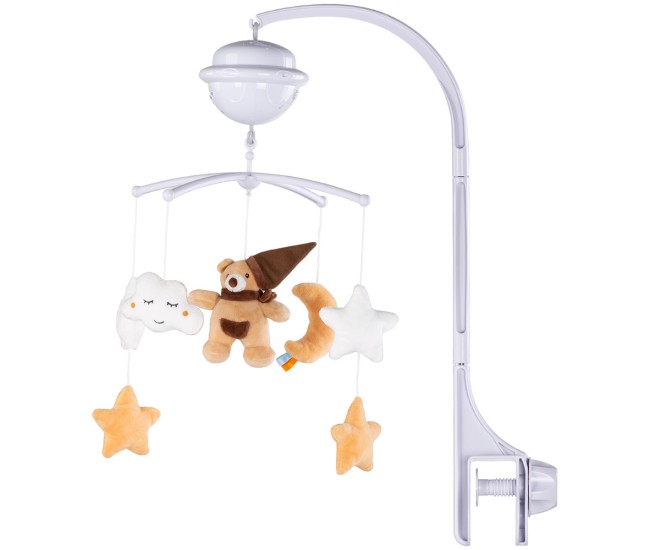 Carusel muzical pentru patut cu proiector Chipolino Bear Carusel muzical pentru patut cu proiector Chipolino Bear