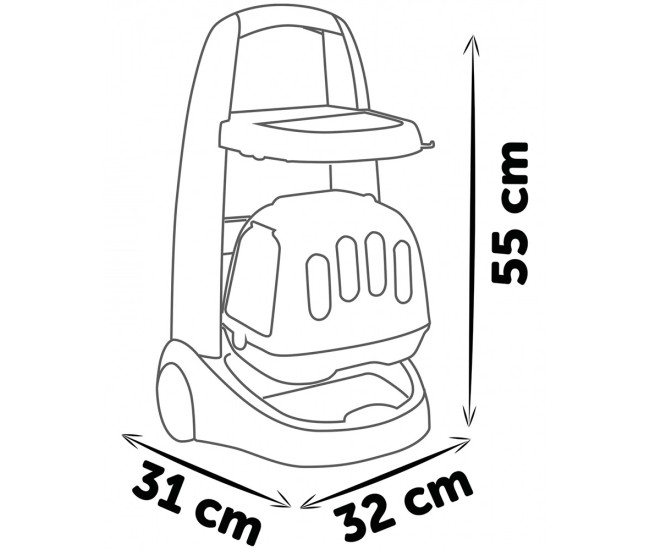 Jucarie Smoby Animal Care Trolley cu 10 accesorii