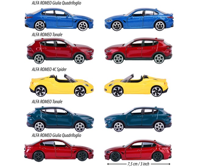 Set Majorette Alfa Romeo cu 5 masinute Set Majorette Alfa Romeo cu 5 masinute