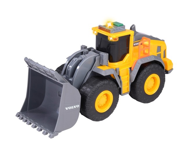 Buldozer Dickie Toys Volvo Wheel Loader 23 cm cu lumini si sunete Buldozer Dickie Toys Volvo Wheel Loader 23 cm cu lumini si sunete