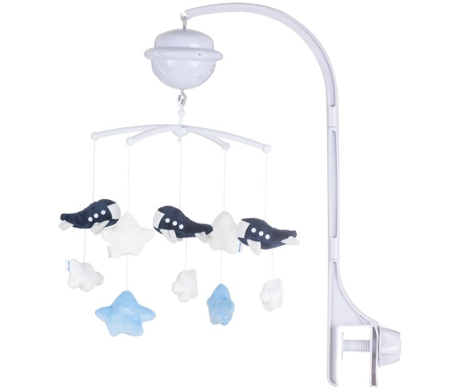 Carusel muzical pentru patut cu proiector Chipolino Planes Carusel muzical pentru patut cu proiector Chipolino Planes