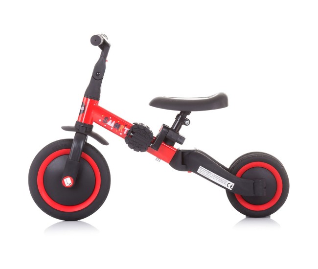 Tricicleta si bicicleta Chipolino Smarty 2 in 1 red