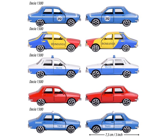 Set Majorette Dacia 1300 cu 5 masinute Set Majorette Dacia 1300 cu 5 masinute