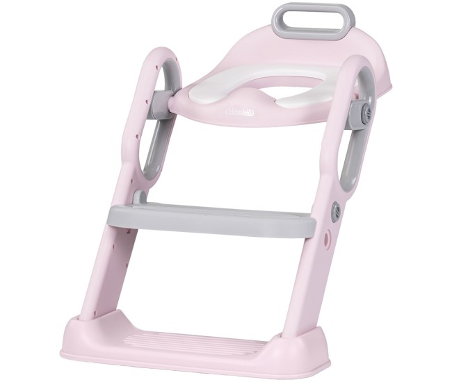 Reductor toaleta cu scara Chipolino Flippy pink Reductor toaleta cu scara Chipolino Flippy pink