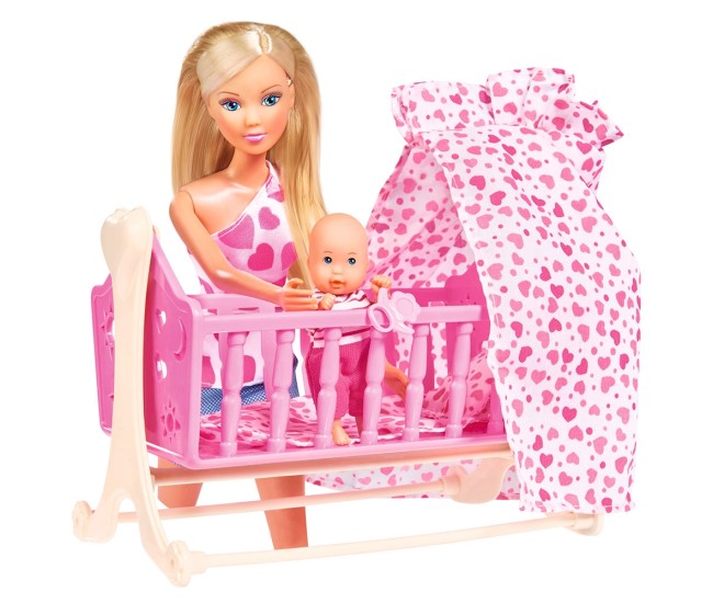 Set Simba Steffi Love New Born Baby Set papusa 29 cm, 1 bebelus si accesorii Set Simba Steffi Love New Born Baby Set papusa 29 cm, 1 bebelus si accesorii