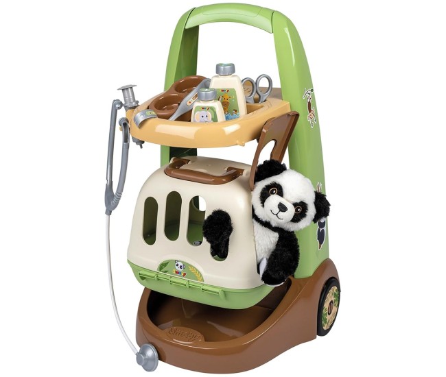 Jucarie Smoby Animal Care Trolley cu 10 accesorii