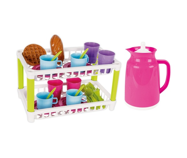 Set de servit ceaiul Pilsan Hamarat Two-Tier Tea pink