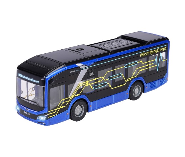 Autobuz Majorette MAN Lion's City 10 E 22,5 cm cu lumini si sunete Autobuz Majorette MAN Lion's City 10 E 22,5 cm cu lumini si sunete