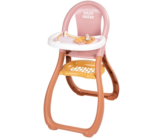 Scaun de masa pentru papusa Smoby Baby Nurse Highchair Scaun de masa pentru papusa Smoby Baby Nurse Highchair