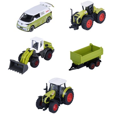 Set Majorette Claas Farm cu 5 vehicule Set Majorette Claas Farm cu 5 vehicule