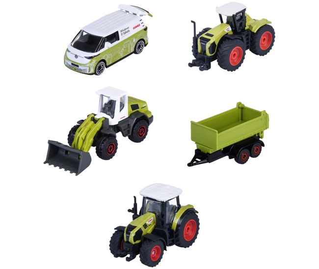 Set Majorette Claas Farm cu 5 vehicule Set Majorette Claas Farm cu 5 vehicule