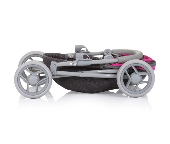 Carucior pentru papusi Chipolino Daisy grey pink linen