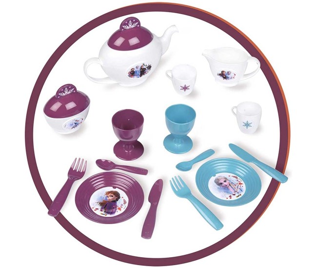 Carucior servire ceai Smoby Frozen 2 XL cu 17 accesorii Carucior servire ceai Smoby Frozen 2 XL cu 17 accesorii