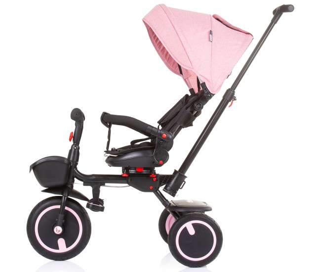Tricicleta pliabila Chipolino Quick Fold cu sezut reversibil rose water