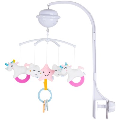 Carusel muzical pentru patut cu proiector Chipolino Unicorn Carusel muzical pentru patut cu proiector Chipolino Unicorn