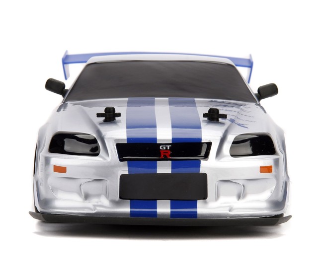 Masina Jada Toys Fast and Furious Nissan Skyline GTR Drift cu anvelope si telecomanda Masina Jada Toys Fast and Furious Nissan Skyline GTR Drift cu anvelope si telecomanda