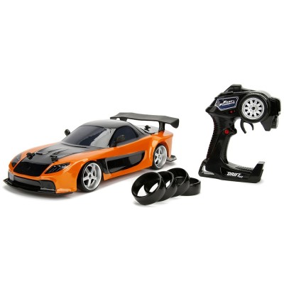 Masina Jada Toys Fast and Furious Mazda RX-7 Drift cu anvelope si telecomanda Masina Jada Toys Fast and Furious Mazda RX-7 Drift cu anvelope si telecomanda