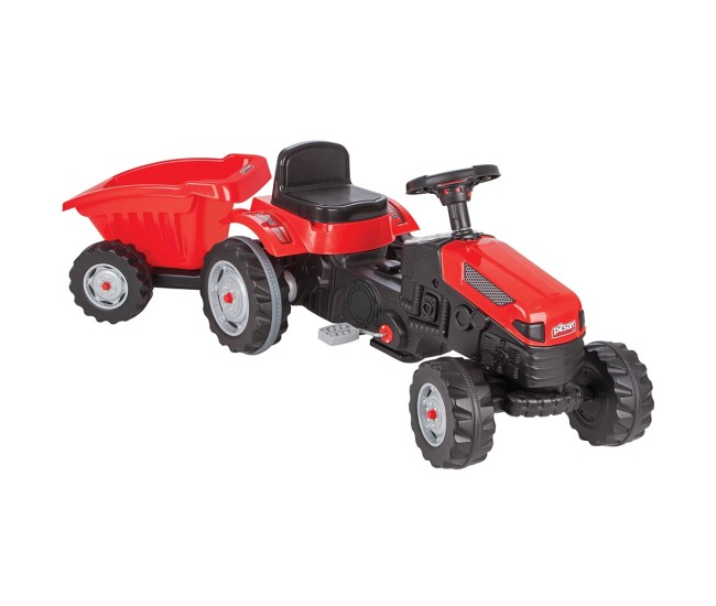 Tractor cu pedale si remorca Pilsan Active with Trailer 07-316 red