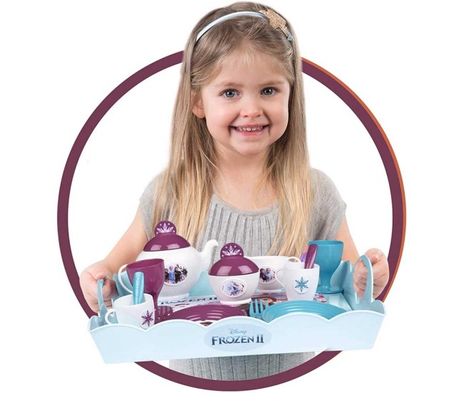Carucior servire ceai Smoby Frozen 2 XL cu 17 accesorii Carucior servire ceai Smoby Frozen 2 XL cu 17 accesorii